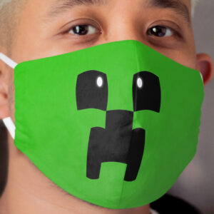 Cute Minecraft Creeper Cloth Face Mask