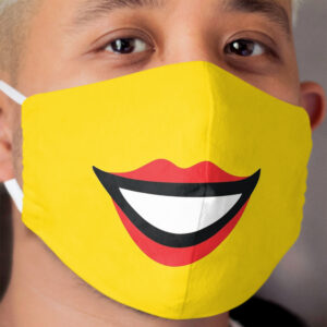 Cute Minifig Lips Funny AFOL Cloth Face Mask