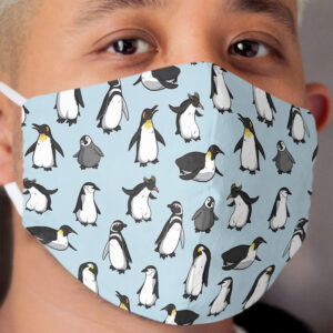 Cute Penguin Pattern Cloth Face Mask