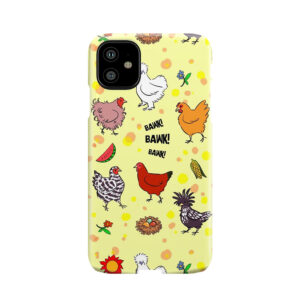Cute Seamless Chickens Pattern Cartoon Phone Case