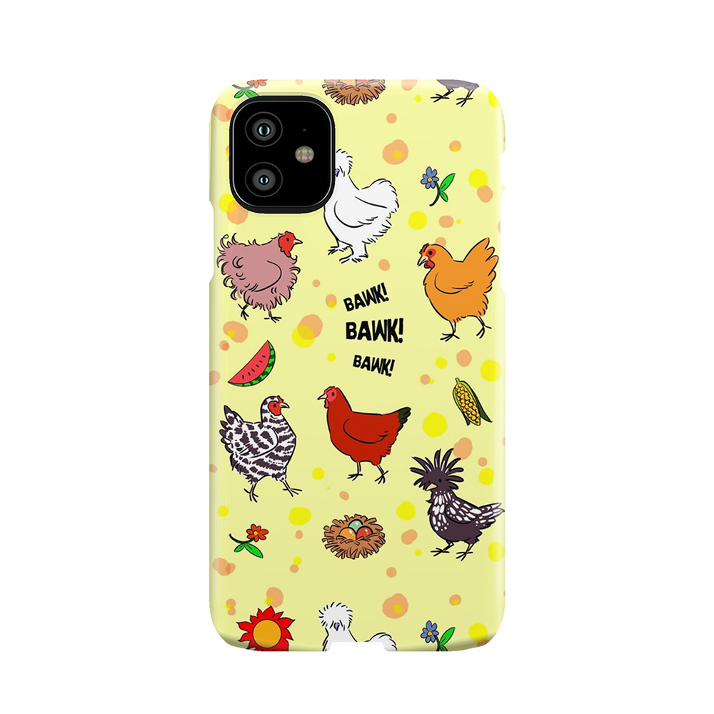Cute Seamless Chickens Pattern Cartoon Phone Case