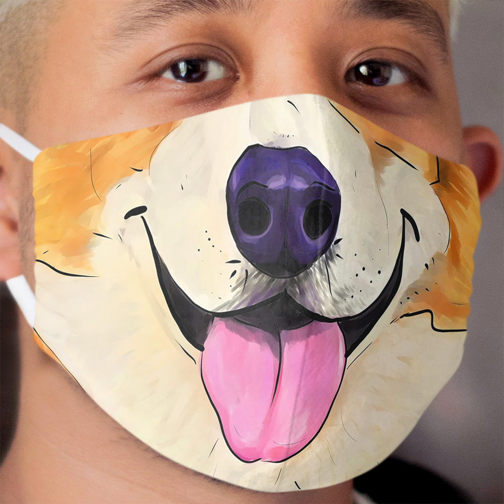 Cute sitting corgi dog Cloth Face Mask