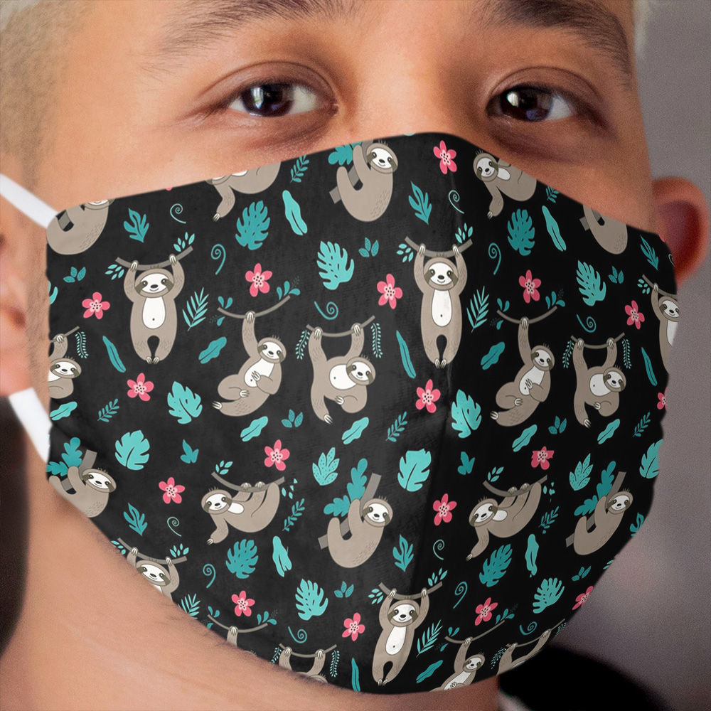 Cute Sloth Pattern Cloth Face Mask