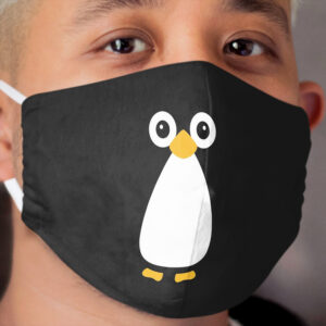 Cute Vector Penguin Cloth Face Mask