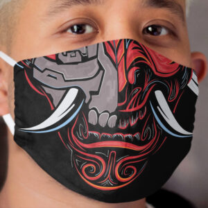 Cyberpunk Oni Demon Cloth Face Mask