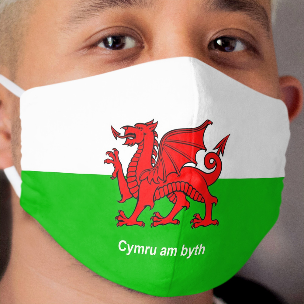 Cymru am byth (Wales For Ever) Wales Welsh Flag Cloth Face Mask