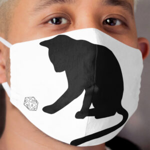 D20 Cat Cloth Face Mask