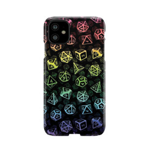 D20 Dice Set Pattern (Rainbow) Phone Case