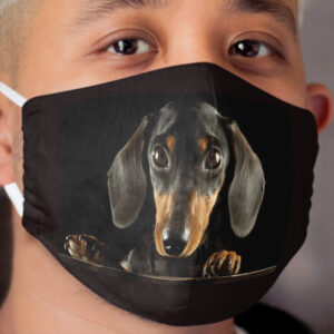 Dachshund Dog photo portrait Cloth Face Mask