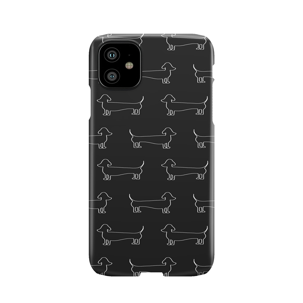 Dachshund Silhouette In Dark Phone Case