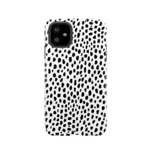 Dalmatian Spots (Black/White) Tough Phone Case