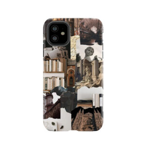 Dark Academia Brown Beige Aesthetic Collage Tough Phone Case