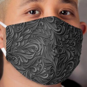 Dark Floral Cloth Face Mask