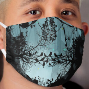 Dark Forest Skull Cloth Face Mask