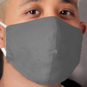Dark Grey Plain Solid Just Gray Cloth Face Mask