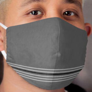 Dark Grey with Black Stripe Cloth Face Mask