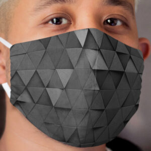 Dark High Tech Triangles Cloth Face Mask
