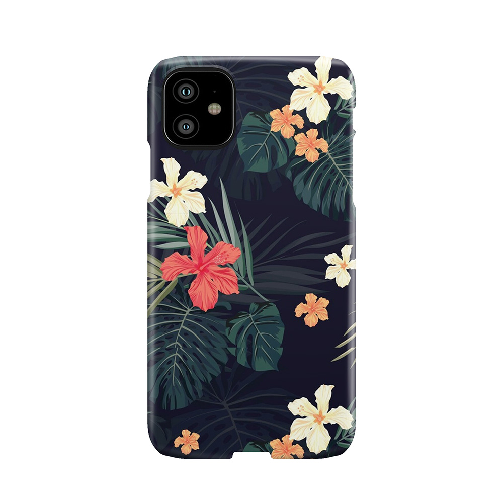 Dark Tropical Flowers Phone Case