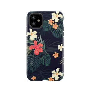 Dark Tropical Flowers Tough Phone Case