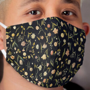 Dark vintage floral Cloth Face Mask