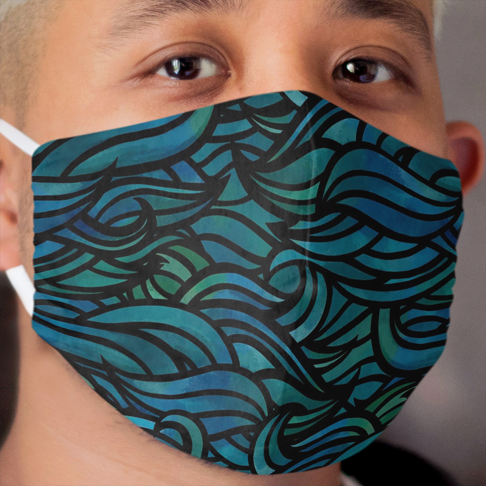 Dark waves Cloth Face Mask