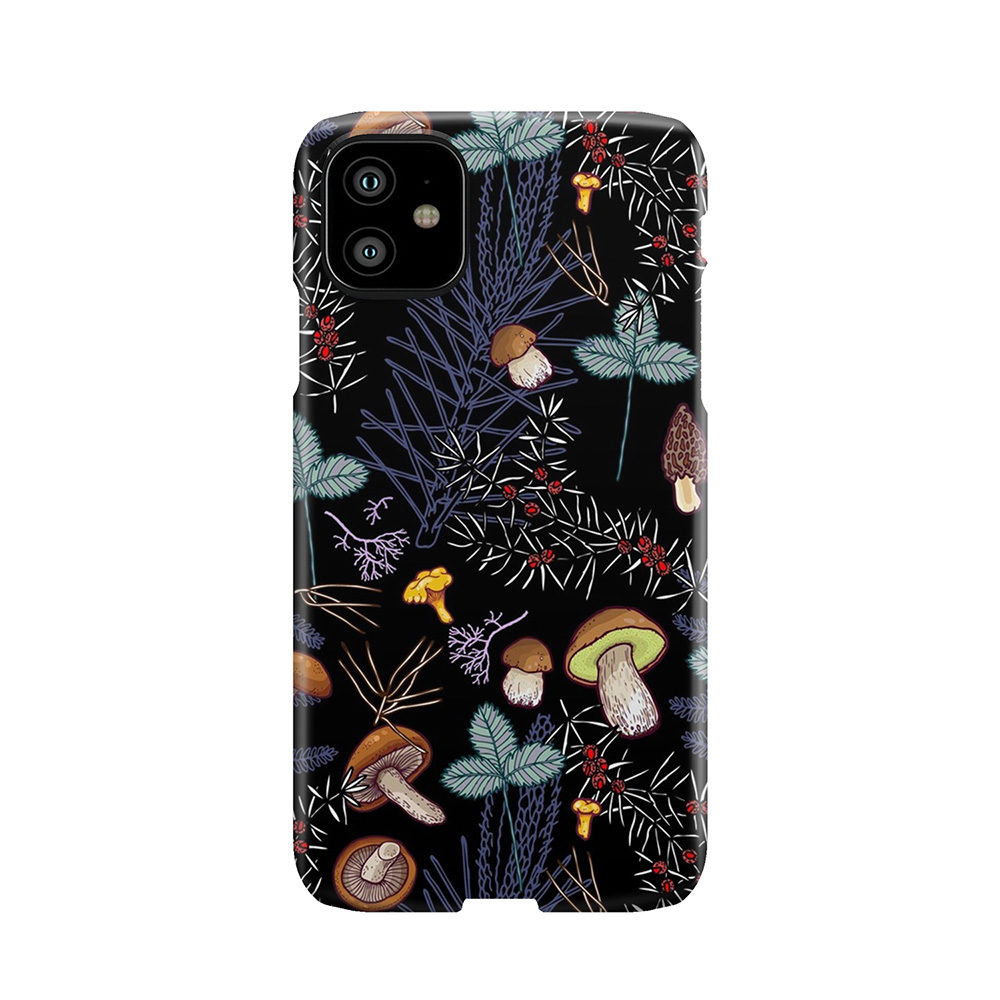 Dark Wild Forest Mushrooms Phone Case