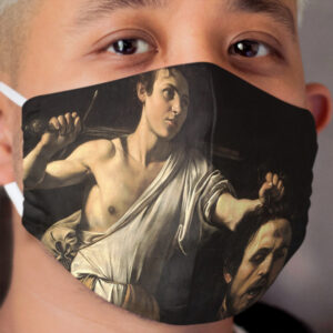 David Against Goliath - Pray For Paris - caravaggio Cloth Face Mask