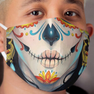 Day of The Dead Cloth Face Mask - Dia De Los Muertos for Women Men Adults, Mexican Tradition, Sugar Skull Cloth Face Mask