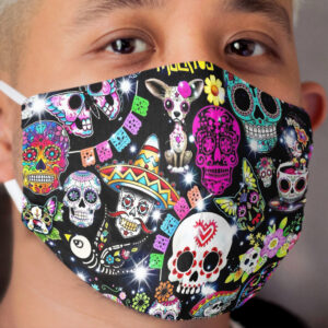Day of the Dead Cloth Face Mask 2