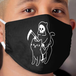 Death Rides A Black Cat Cloth Face Mask