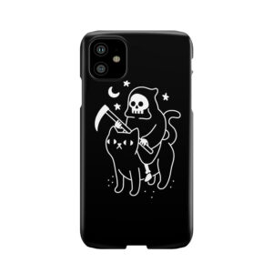 Death Rides A Black Cat Phone Case