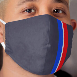 Death Stranding Bridges - Grunge Style Red White and Blue Stripe Cloth Face Mask