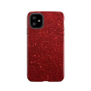 Deep Red Sparkly Valentine Sweetheart Glitter Tough Phone Case