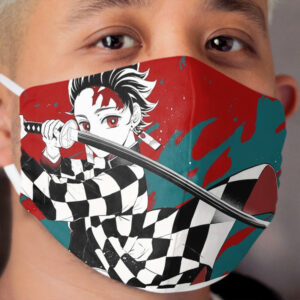 Demon Slayer Tanjiro Background Cloth Face Mask