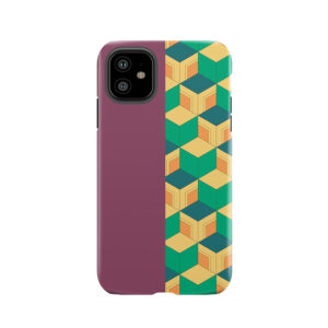 Demon Slayer Tomioka Giyuu Haori Pattern (1.1 - Contrast) Tough Phone Case