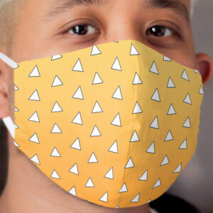 Demon Slayer Zenitsu Haori Pattern Cloth Face Mask