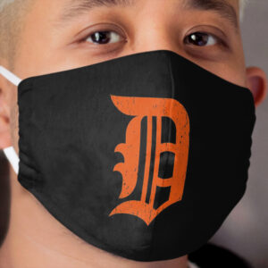 Detroit Baseball D | Vintage Michigan Bengal Tiger Cloth Face Mask
