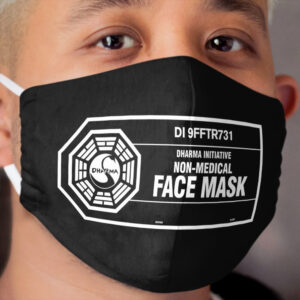 Dharma Initiative Cloth Face Mask (white) Cloth Face Mask