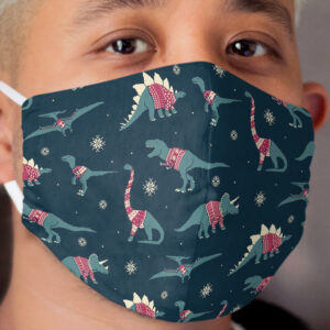 Dinos In Sweaters Cloth Face Mask