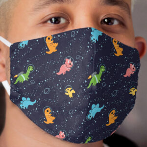 Dinosaurs In Space Cloth Face Mask