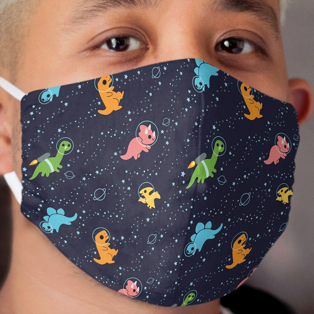 Dinosaurs In Space Cloth Face Mask