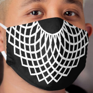 Dissent collar, rbg poster, RUTH BADER GINSBURG, lawyer gift Cloth Face Mask 2