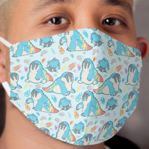 Dodogama Party Pattern (Pastel Blue) Cloth Face Mask