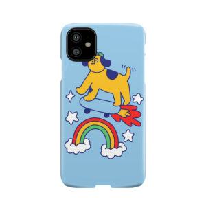 Dog Flying On A Skateboard Phone Case