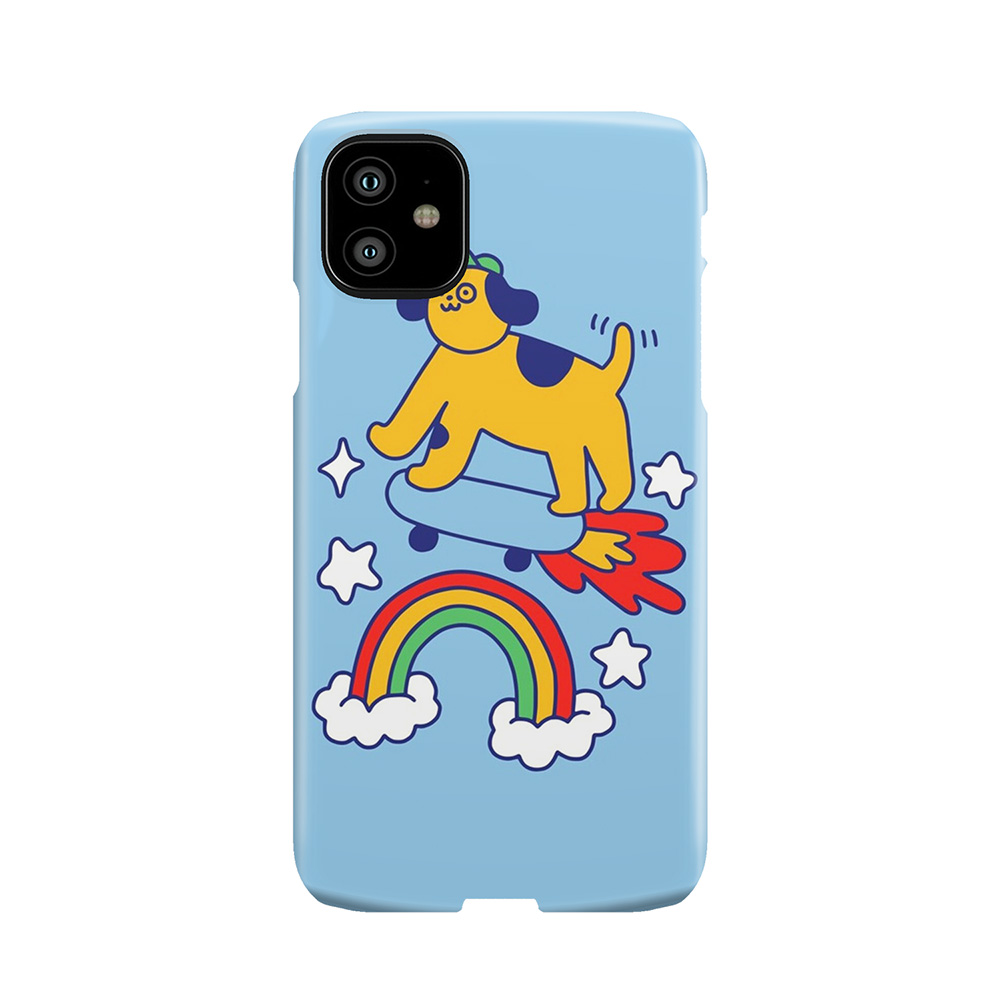 Dog Flying On A Skateboard Phone Case