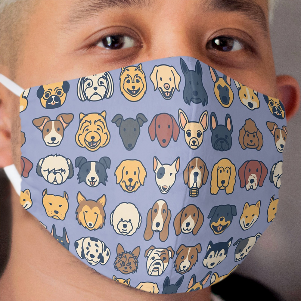 Doggos - Blue Cloth Face Mask