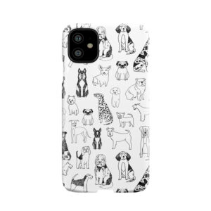 Dogs Dogs Dogs - White Background Phone Case