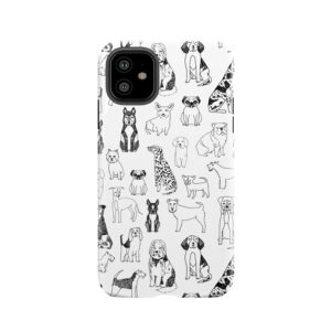 Dogs Dogs Dogs - White Background Tough Phone Case