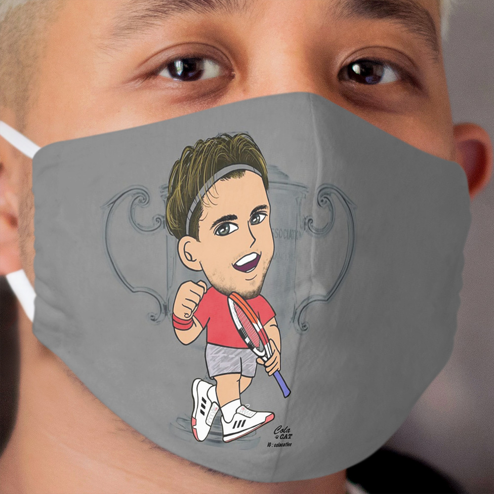 Dominic Thiem , US open 2020 Cloth Face Mask