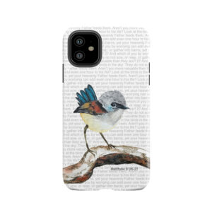 Don't Worry, Bird Watercolor / Matthew 6:26-27 Tough Phone Case
